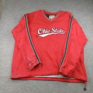 Ohio State Buckeyes Jacket Mens 3XL Red NCAA Football Steve & Barry's Pullover